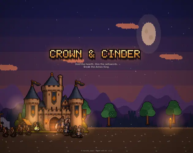 CROWN & CINDER — capture d'écran du jeu fait avec l'IA