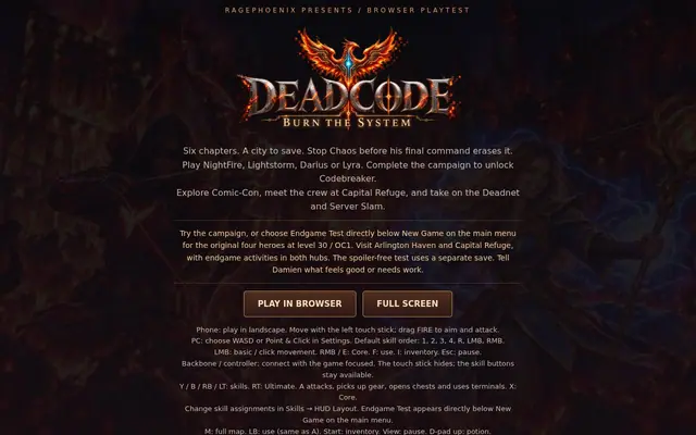 Deadcode: Burn the System — capture d'écran du jeu fait avec l'IA