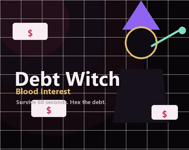 Debt Witch: Blood Interest — screenshot of the AI-made game