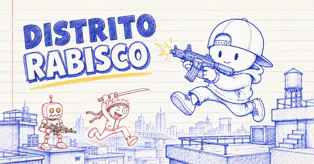 Distrito Rabisco — captura del juego hecho con IA