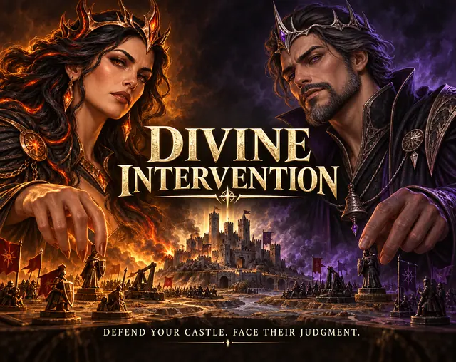Divine Intervention — captura de tela do jogo feito com IA