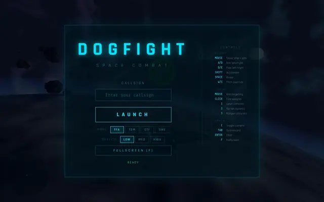 DogFight Run — captura del juego hecho con IA