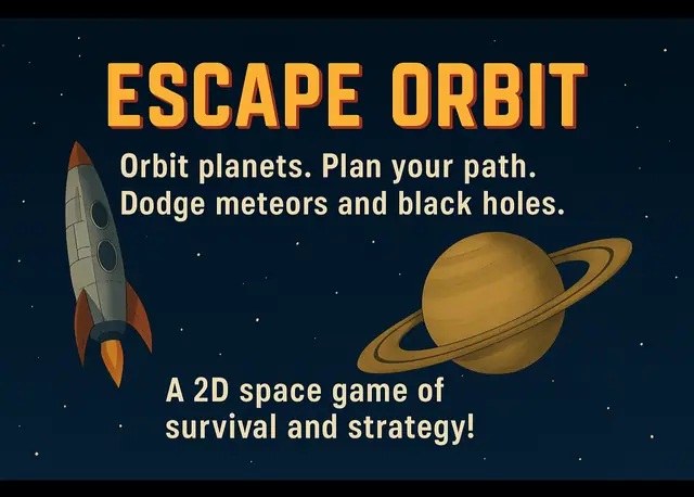 Escape Orbit — captura de tela do jogo feito com IA