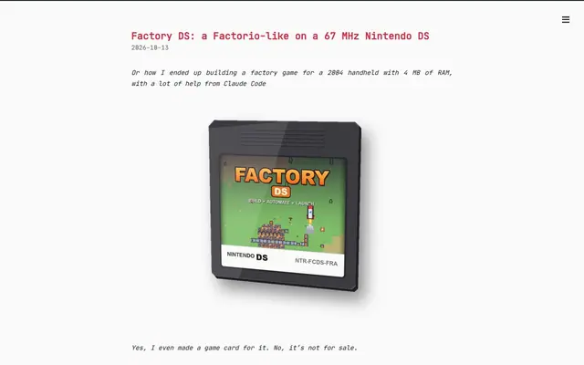 Factory DS – AI製ゲームのスクリーンショット