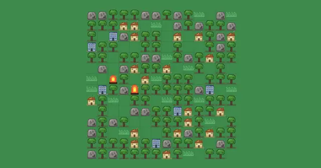 Firebreak — screenshot of the AI-made game