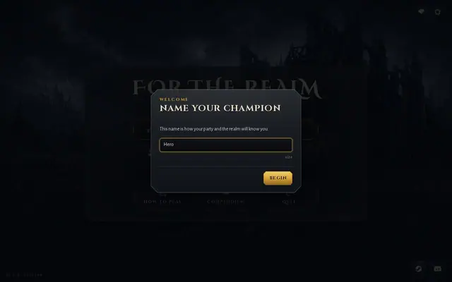 For The Realm — screenshot of the AI-made game