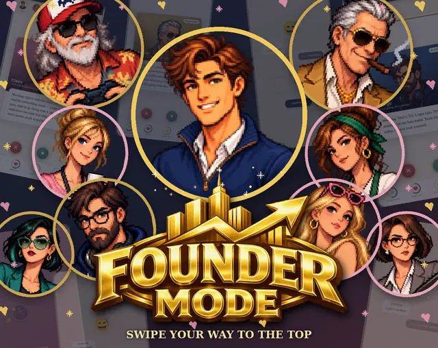 FOUNDER MODE — capture d'écran du jeu fait avec l'IA