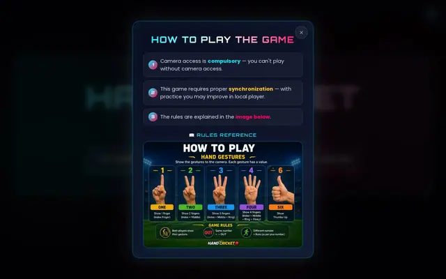 Gesture Hand Cricket