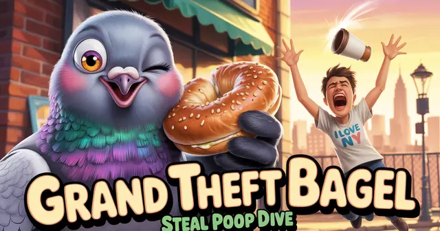 Grand Theft Bagel — captura del juego hecho con IA