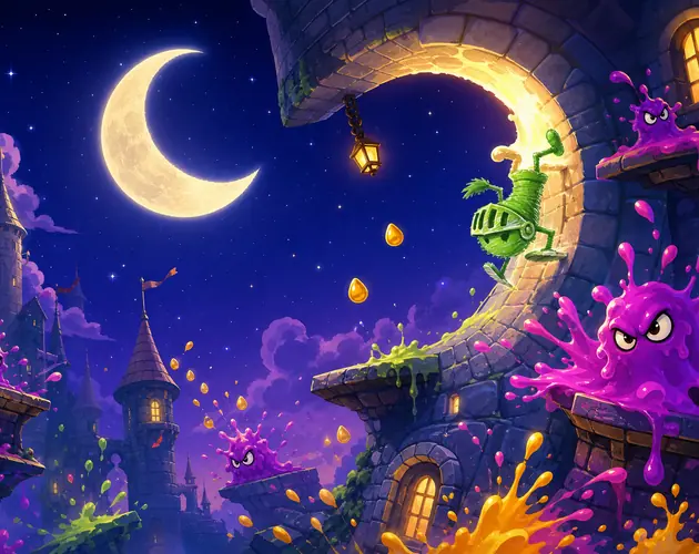 Gravity Painter — screenshot of the AI-made game