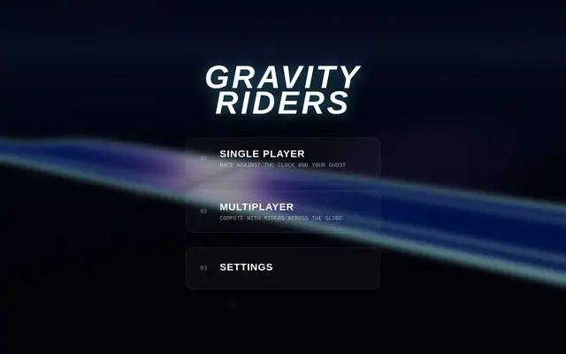 Gravity Riders — captura del juego hecho con IA