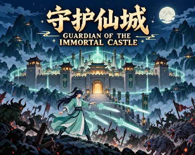 Guardian of the Immortal Castle — screenshot of the AI-made game
