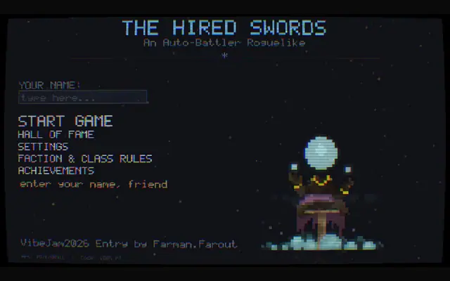 Hired Swords — captura del juego hecho con IA
