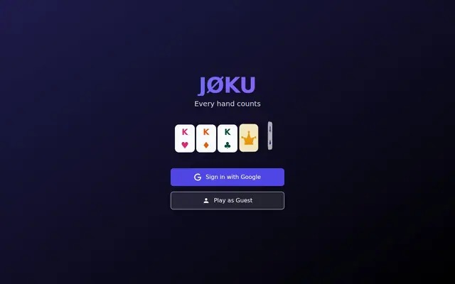 JØKU — screenshot of the AI-made game