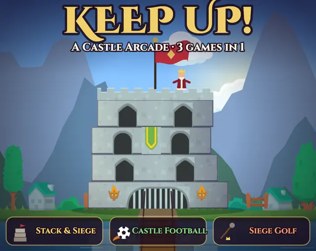 KEEP UP! — A Castle Arcade — screenshot of the AI-made game
