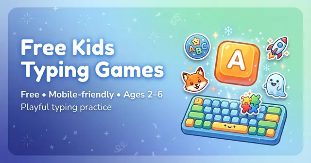 Kids Typing Games – Screenshot des KI-Spiels