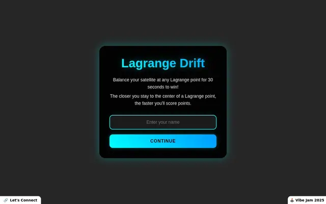 Lagrange Drift — capture d'écran du jeu fait avec l'IA