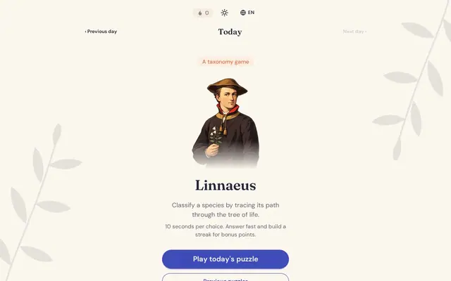 Linnaeus – AI製ゲームのスクリーンショット