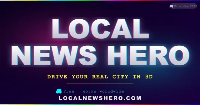 Local News Hero — captura del juego hecho con IA