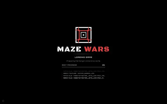 Maze Wars — captura del juego hecho con IA