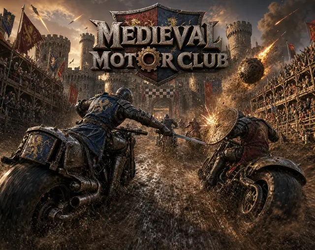 Medieval Motor Club — screenshot of the AI-made game