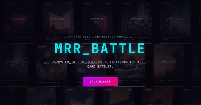 MRR Battle — captura del juego hecho con IA