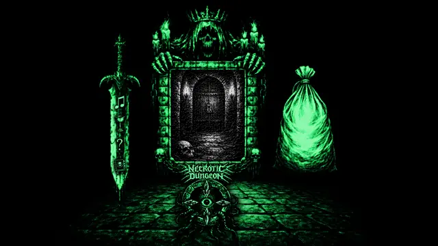 Necrotic Dungeon — captura de tela do jogo feito com IA