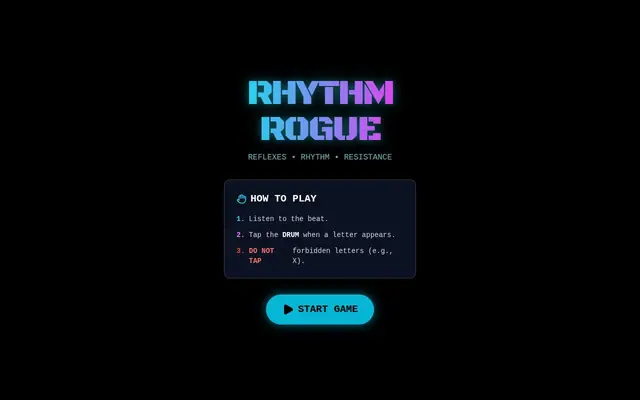 Neon Rhythm Rogue — capture d'écran du jeu fait avec l'IA