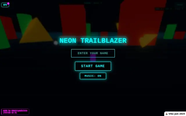 Neon Trailblazer — capture d'écran du jeu fait avec l'IA
