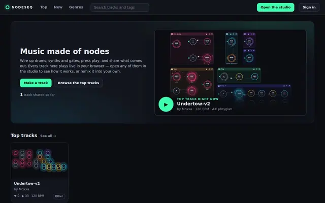 NodeSeq — screenshot of the AI-made game