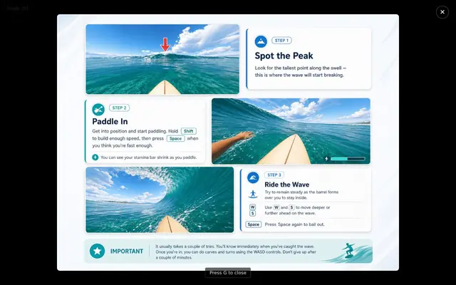 One Last Surf — captura del juego hecho con IA
