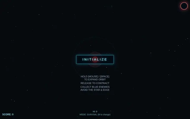 Orbit — screenshot of the AI-made game