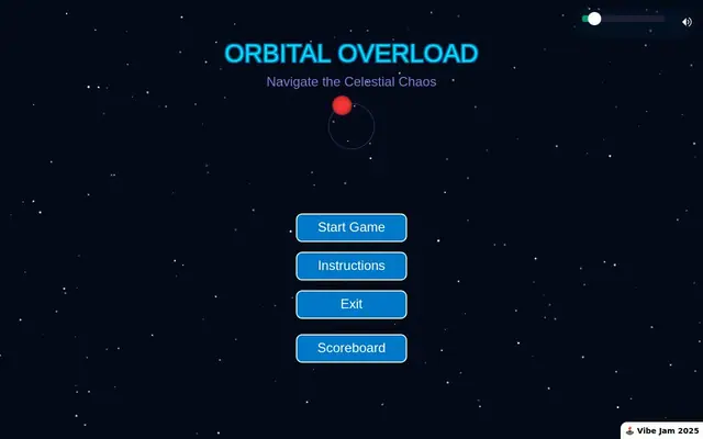 Orbital Overload – AI製ゲームのスクリーンショット