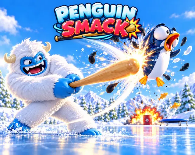 Penguin Smack — screenshot of the AI-made game