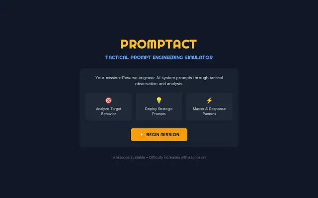 Promptact – Screenshot des KI-Spiels