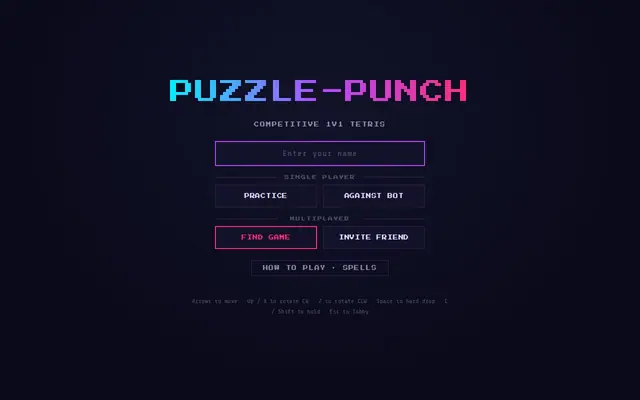 Puzzle-Punch — captura del juego hecho con IA