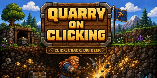 Quarry On Clicking — screenshot of the AI-made game