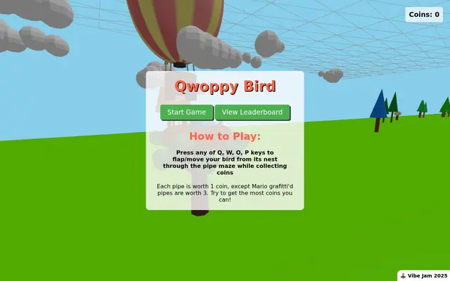 Qwoppy Bird – AI製ゲームのスクリーンショット