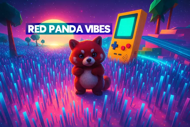 Red Panda Vibes — captura de tela do jogo feito com IA