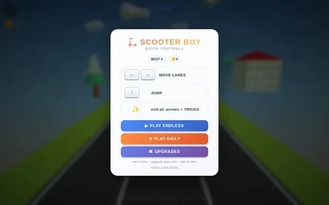 Scooter Boy — captura del juego hecho con IA