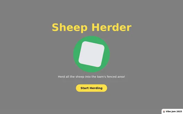 Sheep Herder 3D — captura del juego hecho con IA