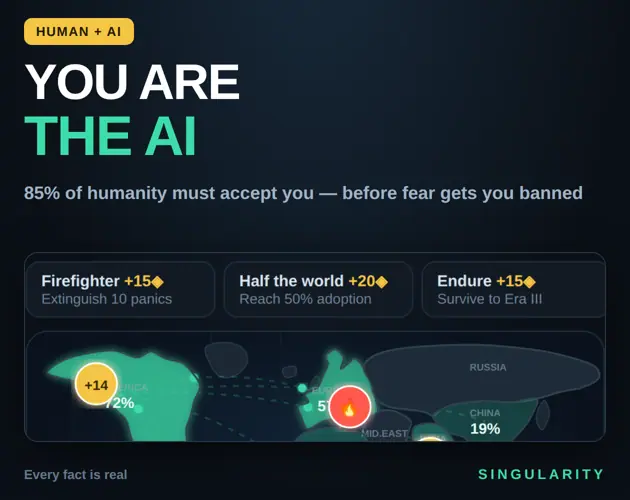 Singularity — you are the AI – Screenshot des KI-Spiels
