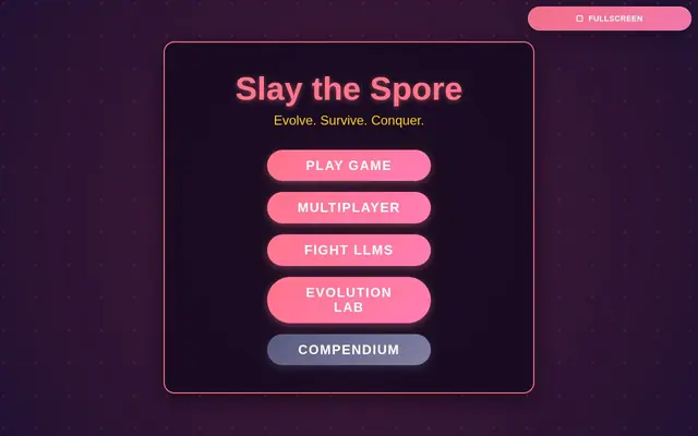 Slay the Spore — captura de tela do jogo feito com IA