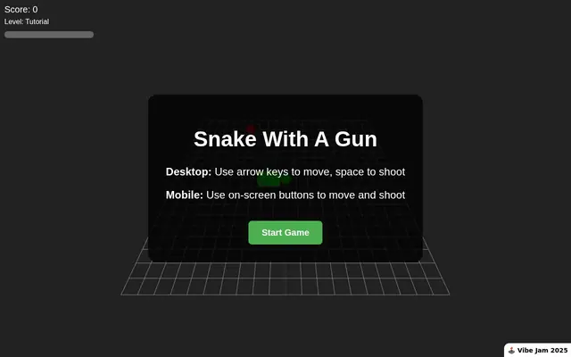 Snake With A Gun – AI製ゲームのスクリーンショット