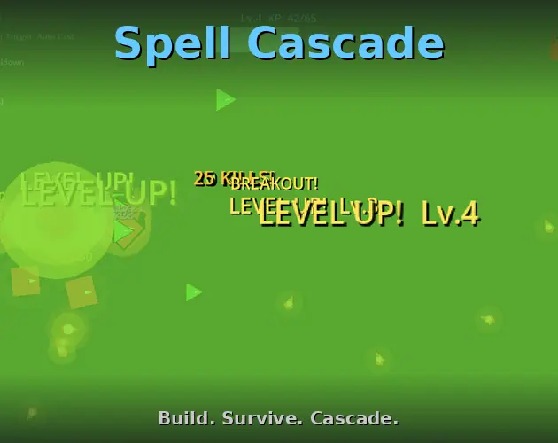 Spell Cascade – Screenshot des KI-Spiels