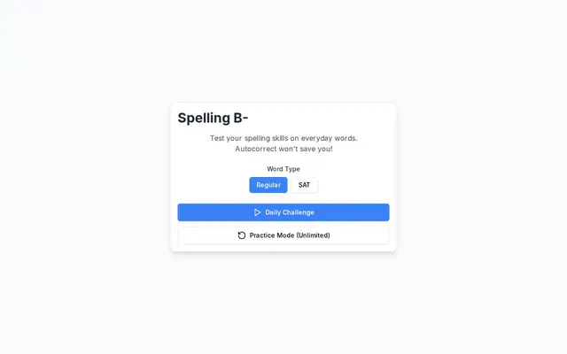 Spelling B- — capture d'écran du jeu fait avec l'IA