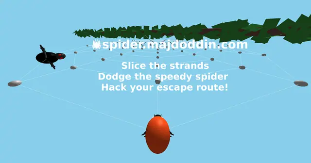 Spider Escape — screenshot of the AI-made game
