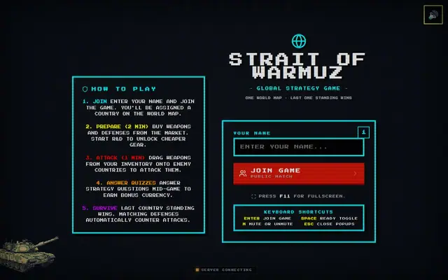 Strait Of Warmuz — captura del juego hecho con IA