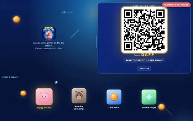 Super Skyler Arcade — captura del juego hecho con IA