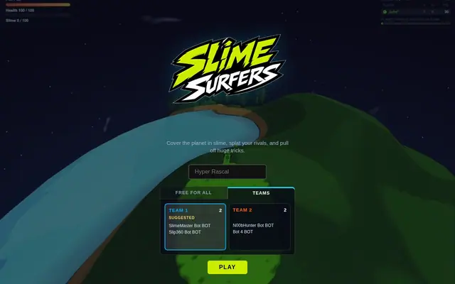 Super Slime Surfers — captura del juego hecho con IA